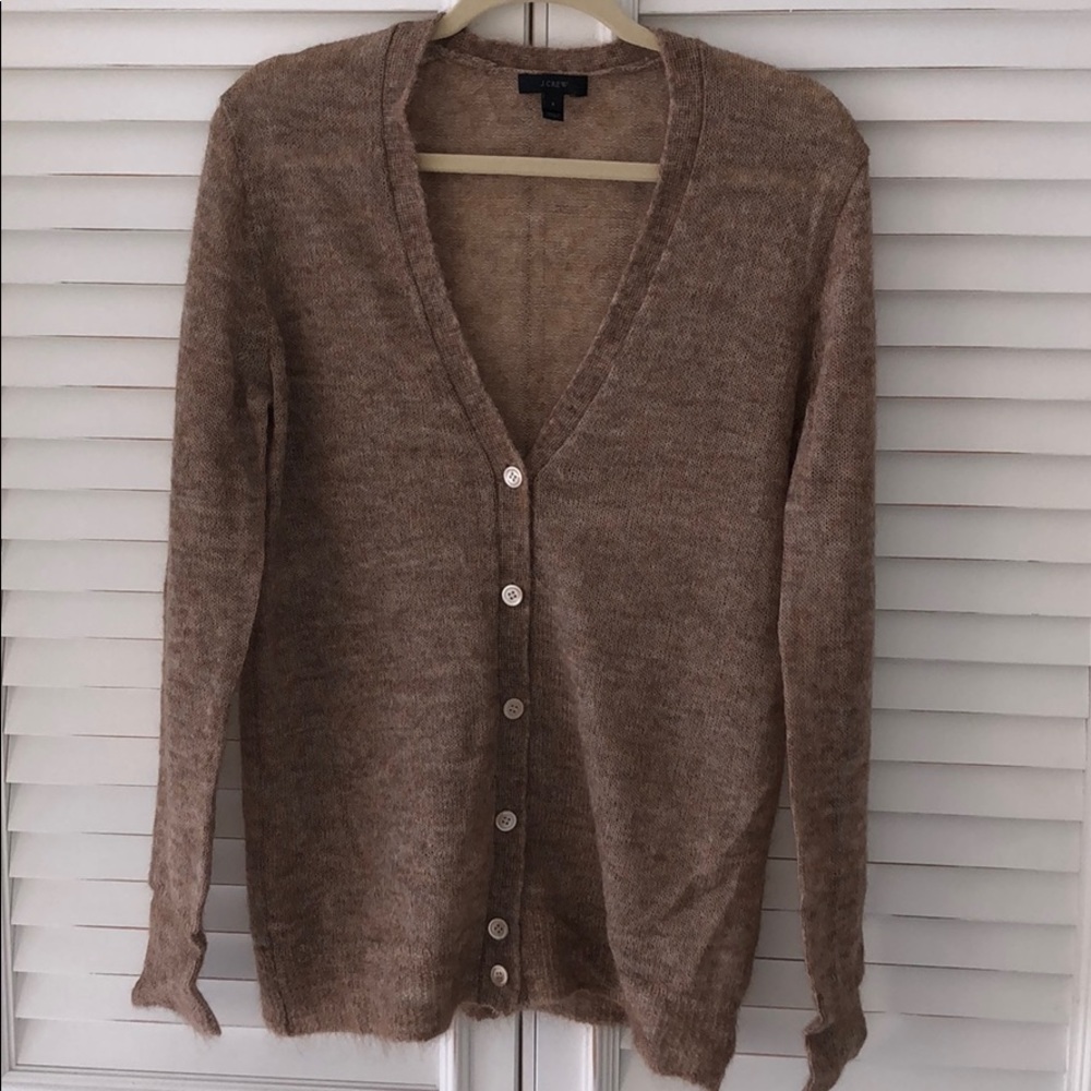 J.Crew Mohair Long Cardigan Sweater